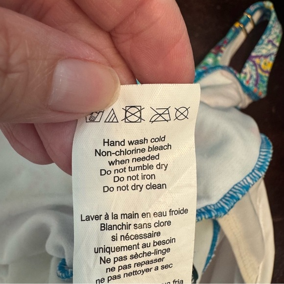 Lauren Ralph Lauren Swimsuit One-Piece Paisley Underwire Deep V Neck - Picture 9 of 10